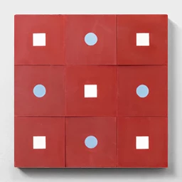 Minimalist red encaustic tiles